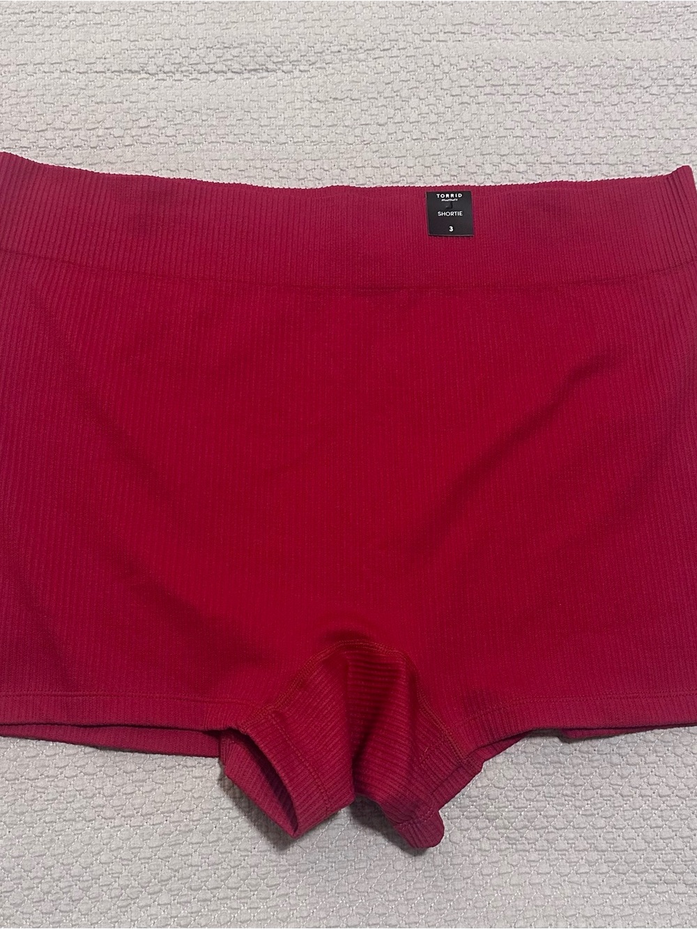 torrid size 3 Red Ribbed Boyshorts